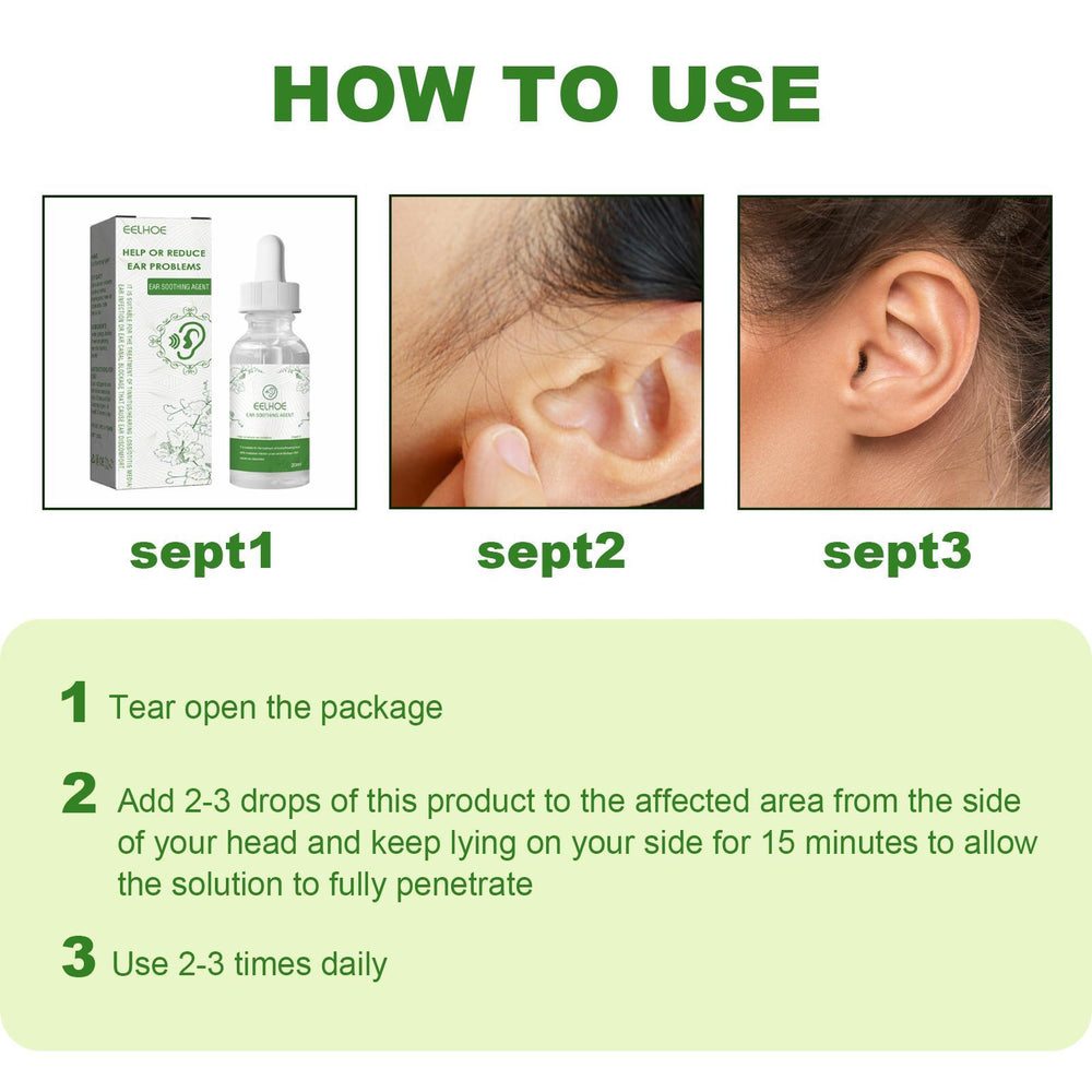 Erlebao Ear Soothing Health Care Ear Drops, Relieve Inner Ear Blockage And Tinnitus Discomfort EX-STOCK
