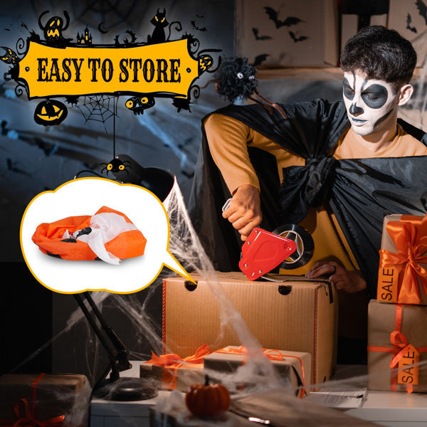 5.9 FT Halloween Inflatable Pumpkin Ghost Outdoor Decorations, Scary Blow Up Yard Decor With Built-in LED Lights For Holiday Party Yard Lawn Garden Decor Indoor Outdoor 12V EX-STOCK