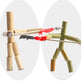 Bamboo Man Fighting Figure Toy – Kids Wooden Battle Game for Ages 4–14