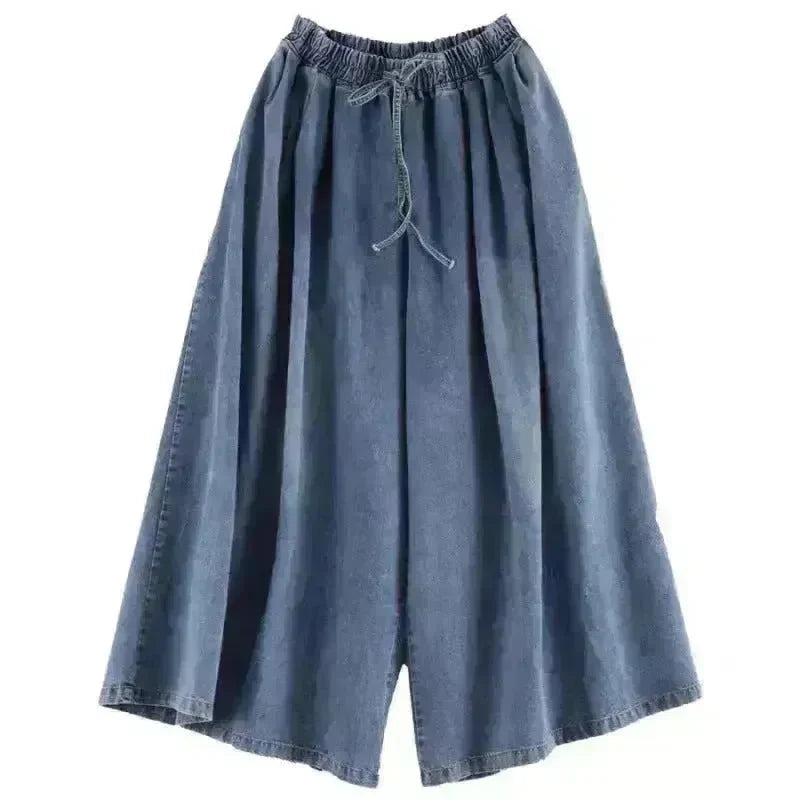 New Wide Leg Slim Women's Short Lantern Baggy Jeans Pant Women - EX-STOCK CANADA