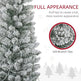 6ft Artificial Prelit Christmas Tree With Warm White LED Light, Snow Flocked Branches, Metal Base, Pencil Xmas Tree EX-STOCK Canada 