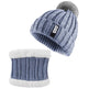 1Set Winter Beanie Hat Scarf Set Women Warm Knitting Skull Cap Neck Warmer For Walking Running Hiking Camping Outdoors Gift EX-STOCK