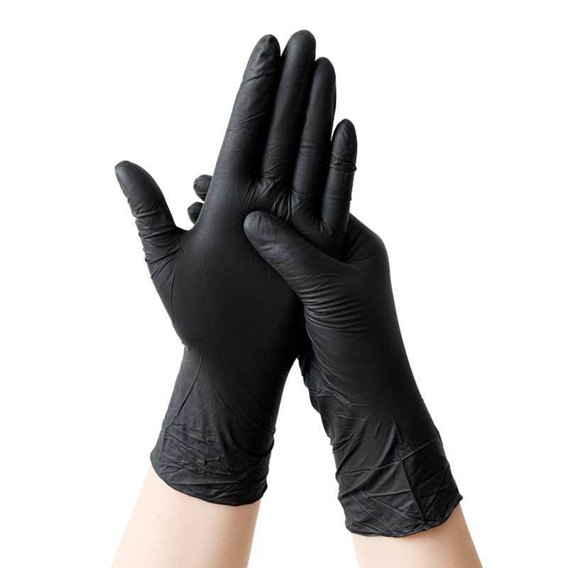Gants jetables en nitrile épaissis de qualité alimentaire étanches 