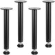 16 Inch Adjustable Desk Legs, Reinforced Steel Office Table Furniture Legs Set Of 4 For DIY, 1200 Lbs Load Capacity Heavy Duty Desk Legs, Quick Instalation Legs With Adjustable Foot Cup Black EX-STOCK
