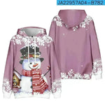 Christmas Snowman Personalized Printed Hoodie Sweatshirts - EX-STOCK CANADA