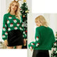 Christmas Sweater Women Cute Cartoon Santa Print Knit Sweater Winter Tops - EX-STOCK CANADA