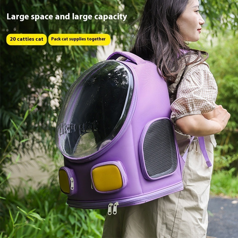 Large Capacity Cat Carrier Backpack – Portable Nylon Pet Travel Bag (Up to 9kg)