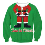 Autumn Winter Fashion Ugly Christmas Sweater Santa Elf Funny Pullover Womens Mens Print Sweaters Tops Clothing - EX-STOCK CANADA