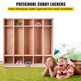 Preschool Cubby Lockers 5-Section Plywood Birch Coat Locker 15MM Thickness Kids Locker For Home 48.4 Inch High Durable Classroom Lockers For Toddlers And Kids Commercial Or Personal Use EX-STOCK
