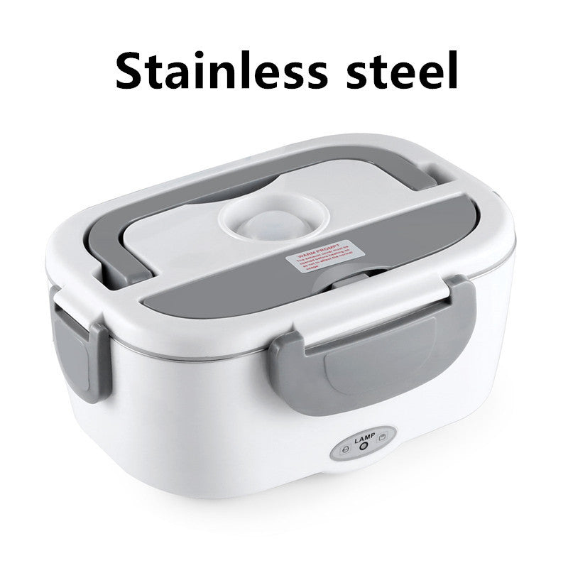 Kitchen Electric Heated Lunch Box Stainless Steel School Car Picnic Food Heating Heater Food Warmer Container EX-STOCK