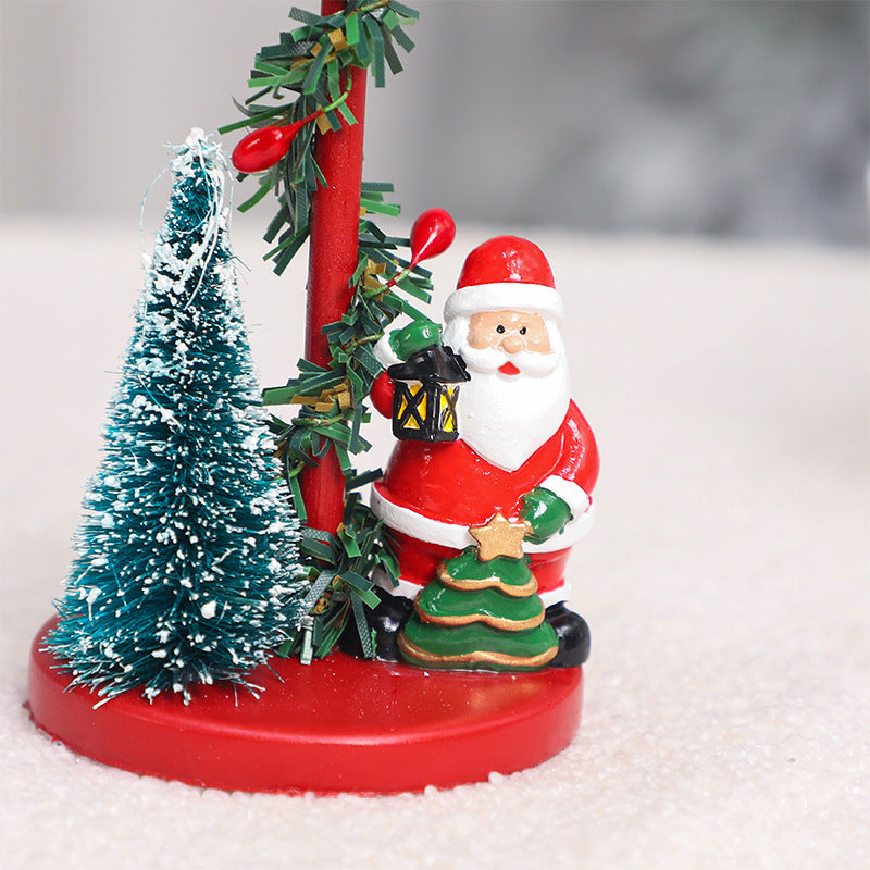 Christmas Decorations Desktop Resin Christmas Tree Elderly Candlestick EX-STOCK Canada 