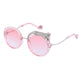 Women's Fashion Anti-blue Light With Diamonds Large Frame Sunglasses 