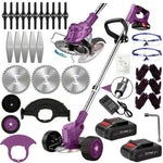 21V Electric Weed Eater With Wheels,Cordless Battery Weed Wacker With Charger, 2Batteries,3 In 1 Brush Cutter String Trimmer Grass Trimmer Lawn Mower,Edger For Garden And Yard Lawn,dealsforyoudays EX-STOCK Canada 