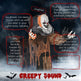 65inch Life Size Outdoor Halloween Decorations Talking Circus Clown With A Balloon, Animated Prop With Sound And Motion Activated, Light Up Eyes, Laughter EX-STOCK