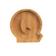 Wooden letter 'Q' on a white background