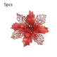 Glitter Artifical Christmas Flowers Christmas Tree Decorations For Home Fake Flowers Xmas Ornaments New Year Decor - EX-STOCK CANADA