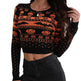 Women's Contrast Color Jacquard Fashion Round Neck Sweater EX-STOCK