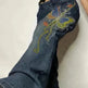Fashion Women's Sexy High Waist Retro Individual Butterfly Print Bootcut Jeans - EX-STOCK CANADA
