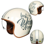 Retro 3/4 Open Face Motorcycle Helmet — Multiple Colours, M–XXL 5