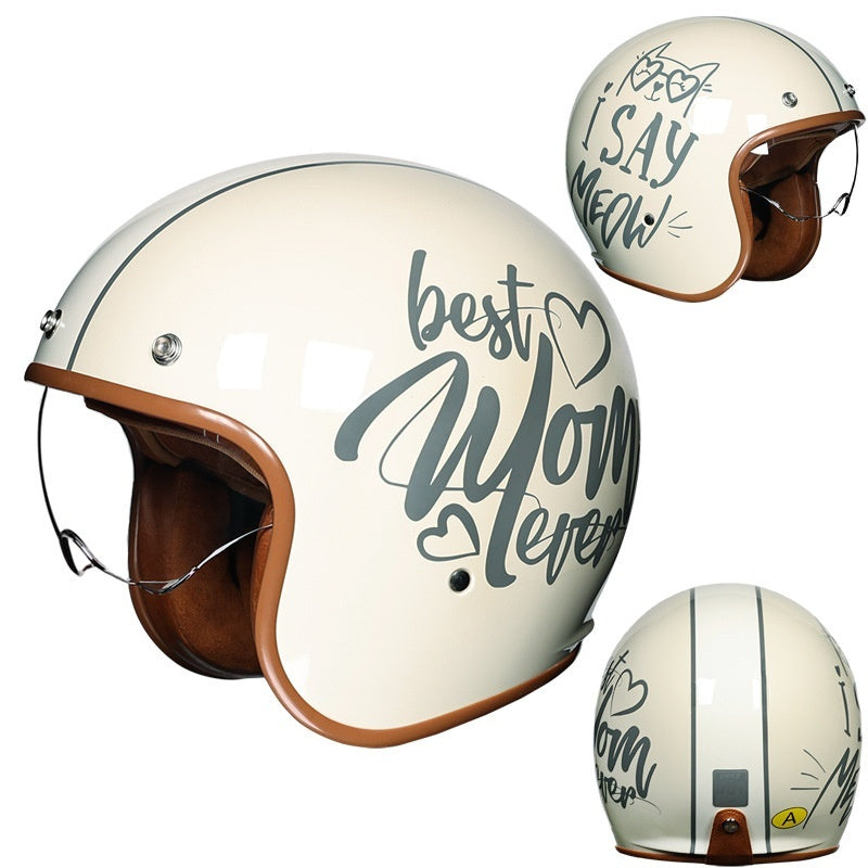 Retro 3/4 Open Face Motorcycle Helmet — Multiple Colours, M–XXL 5