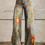 Plus-size Womens Casual Pants Lightweight Denim-look 