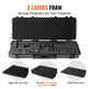 Tactical Range Case, Outdoor Tactical Hard Case With 3 Layers Fully-protective Foams, 42 Inch Lockable Hard Tactical Range Case With Wheels, IP67 Waterproof & Crushproof EX-STOCK