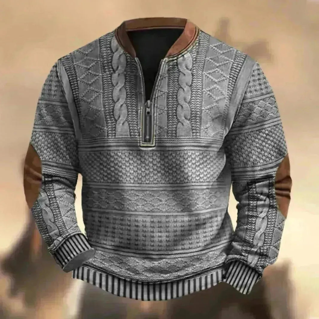 مطبوعة الرجال 3D نصف Placket زيبر البلوز البلوز