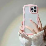 Wave Border Mobile Phone Case Solid Color Simple Candy Color - EX-STOCK CANADA