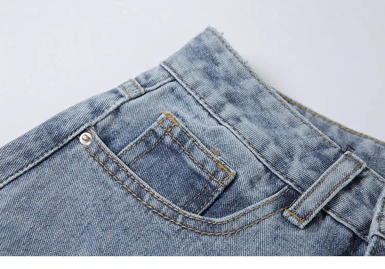 Women Street style Ripped Denim Jeans Pant Low rise