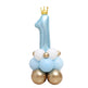 1st Birthday Balloon Column Kit – Pink & Blue Crown Number 1 Party Decoration Supplies