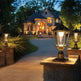 Vintage Gold Solar Pillar Headlight With Dimmable LED-2 Pack Landscape Pathway Light - EX-STOCK CANADA