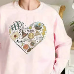 Digital Printing Sweater Hipster Round Neck Pullover Long Sleeve Sweater Women - EX-STOCK CANADA