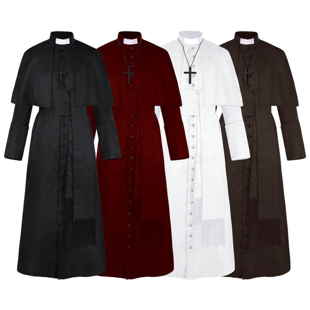 Halloween Priest Medieval Retro Cosplay Costume EX-STOCK