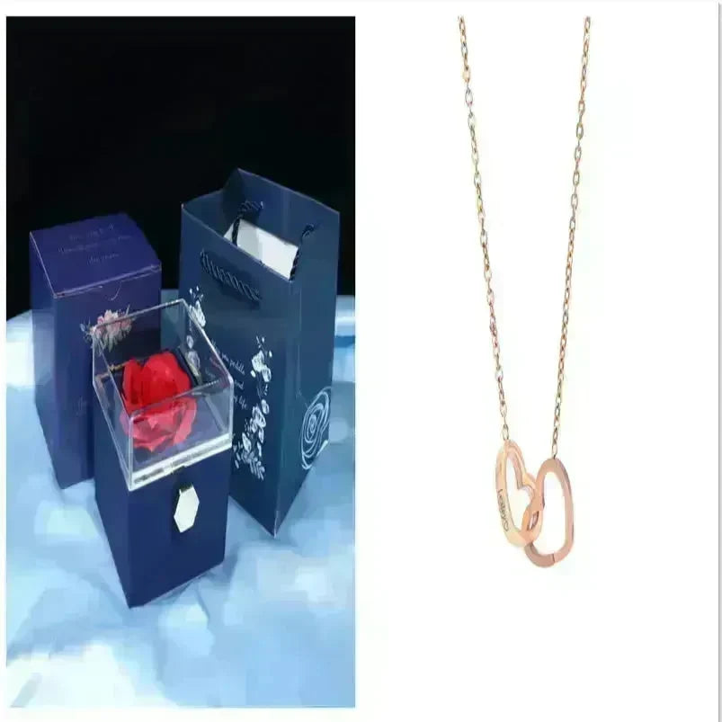 Rotating Soap Flower Rose Gift Box Creative Rotating Rose Jewelry Packaging Box Valentine's Day Gift For Women - EX-STOCK CANADA