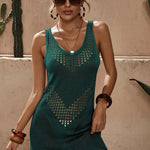 European And American V-neck Beach Knitting Bikini Swimsuit