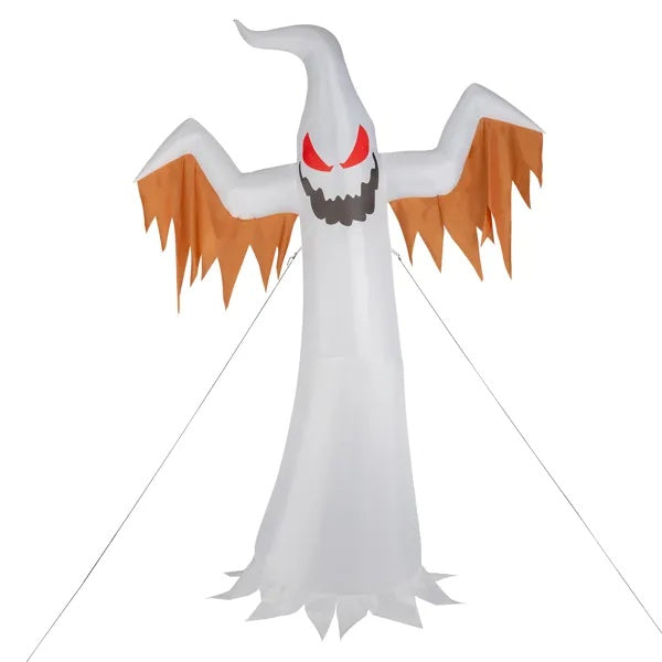12ft 4pcs LED Lights Giant Scary Ghost Flames And Flashing Red Eyes Inflatable Halloween Decoration EX-STOCK