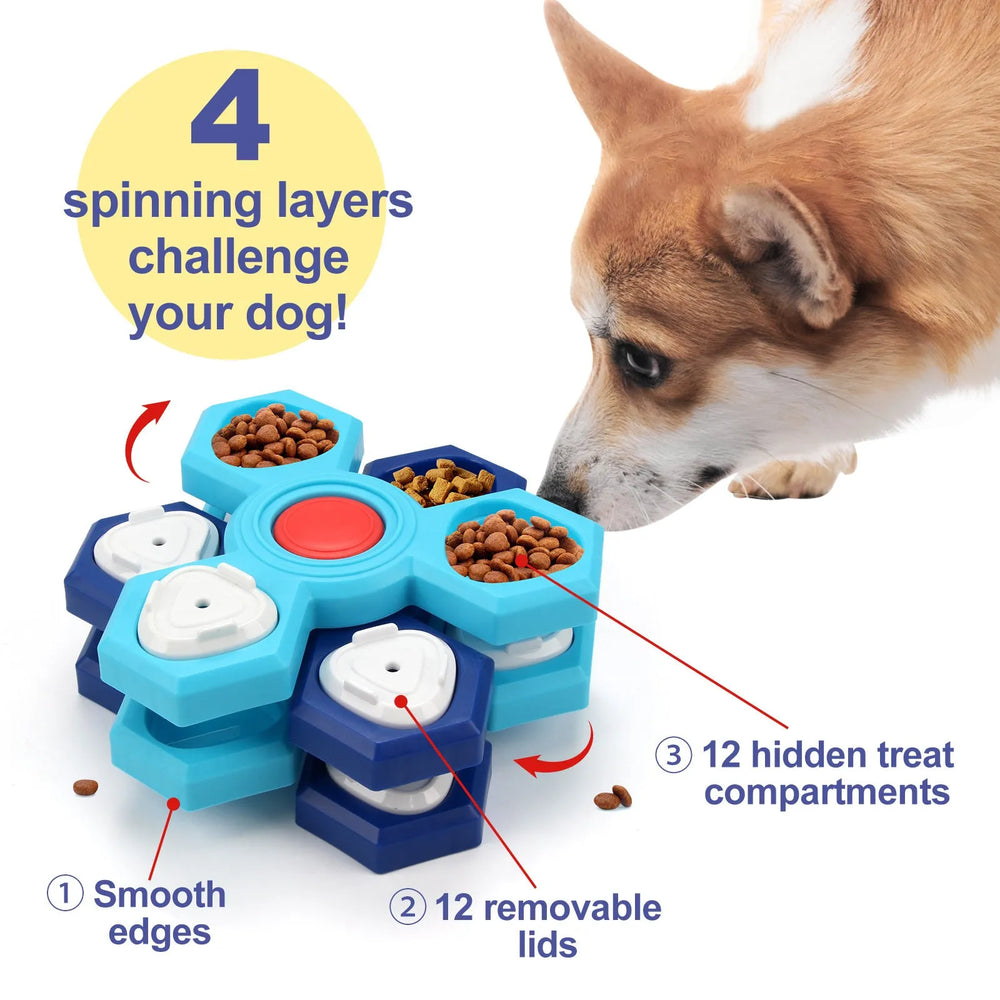 4 Layers Slow Feeder Dog bowl Puzzle feeder toy - EX-STOCK CANADA