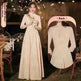 Champagne Wedding Bridesmaid Long Summer Dress - EX-STOCK CANADA