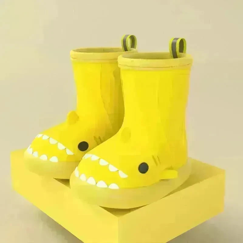 Children Boys Girls Cute Cartoon Waterproof Shoes Safety Rubber Shark Slippers Kids Rain Boots - EX-STOCK CANADA