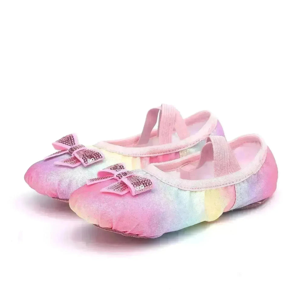 Children's Dance Soft Bottom Training Shoes Kids Ballet Shoes - EX-STOCK CANADA