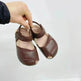Children's Solid Color Leather Peep Toe Sandals Lightweight Pump Beach Shoes - EX-STOCK CANADA