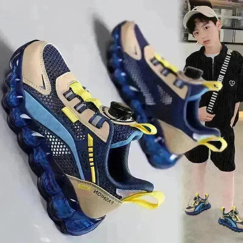 Children's Sports Rotating Buckle Single Mesh Shoes - EX-STOCK CANADA