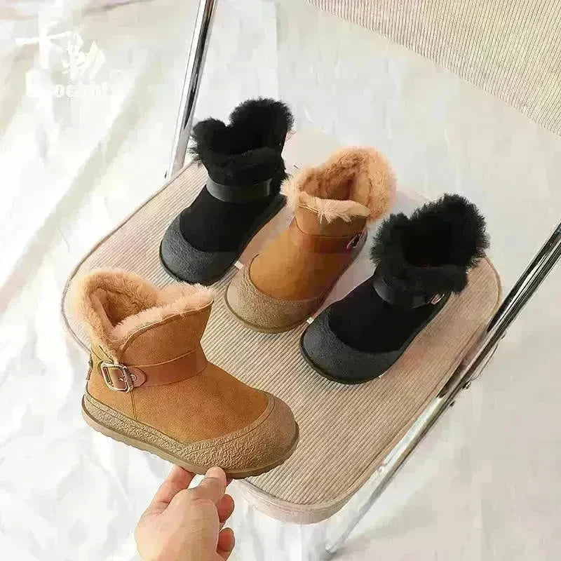 Children's Winter New Fleece-lined Thickening Thermal Cotton Shoes - EX-STOCK CANADA