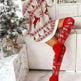 Christmas Knitted Cotton Woolen Thigh-High Deer Socks - EX-STOCK CANADA