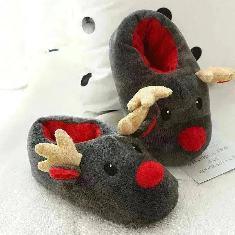 Christmas Shoes Cute Elk Home Slippers - EX-STOCK CANADA