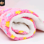 Manta y tapete suave para perros y gatos – Estampado de huesos azul | 50×30 o 55×45 cm – Cielo estrellado rosa-M55x45