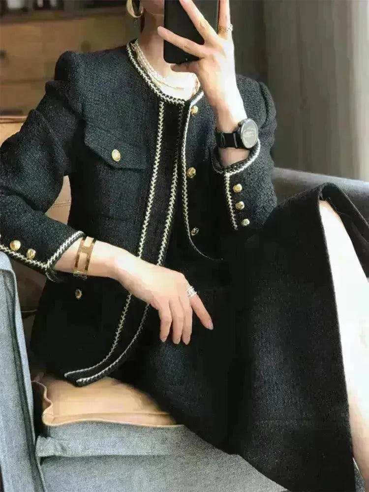 Classic Style Tweed Skirt Suit - EX-STOCK CANADA