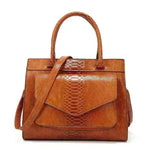 Classy European and American Women's Snake Print Zipper Handbag - EX-STOCK CANADA