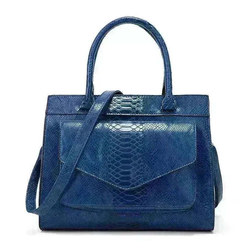 Classy European and American Women's Snake Print Zipper Handbag - EX-STOCK CANADA