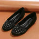 Classy Fashion Flats Shoes With Rhinestones Casual Round Toe Loafers Cozy Shoes For Women - EX-STOCK CANADA